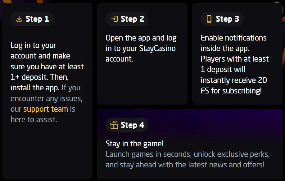 mobile app bonus staycasino