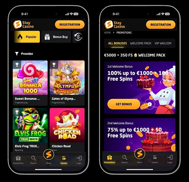 Mobile staycasino app